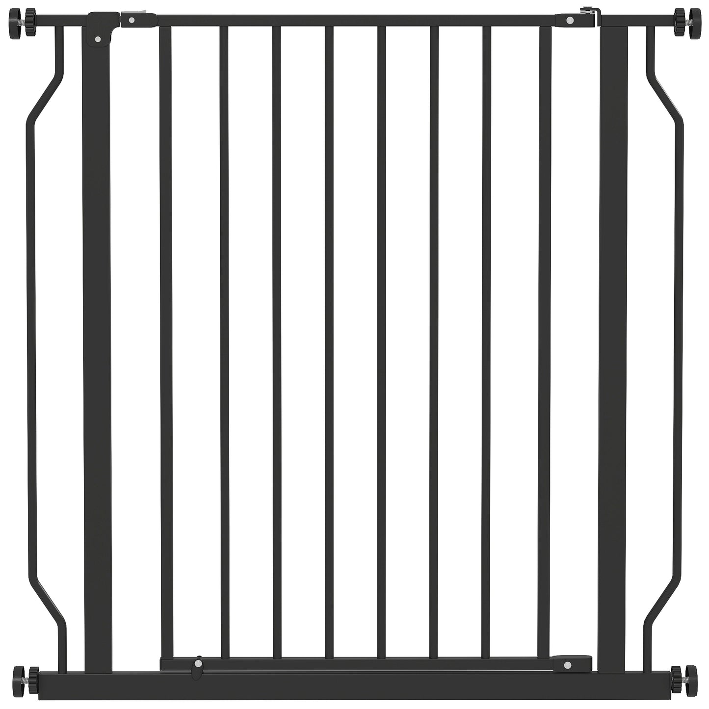 PawHut Extra Wide Dog Safety Gate for Doorways, Hallways, Staircases - Black