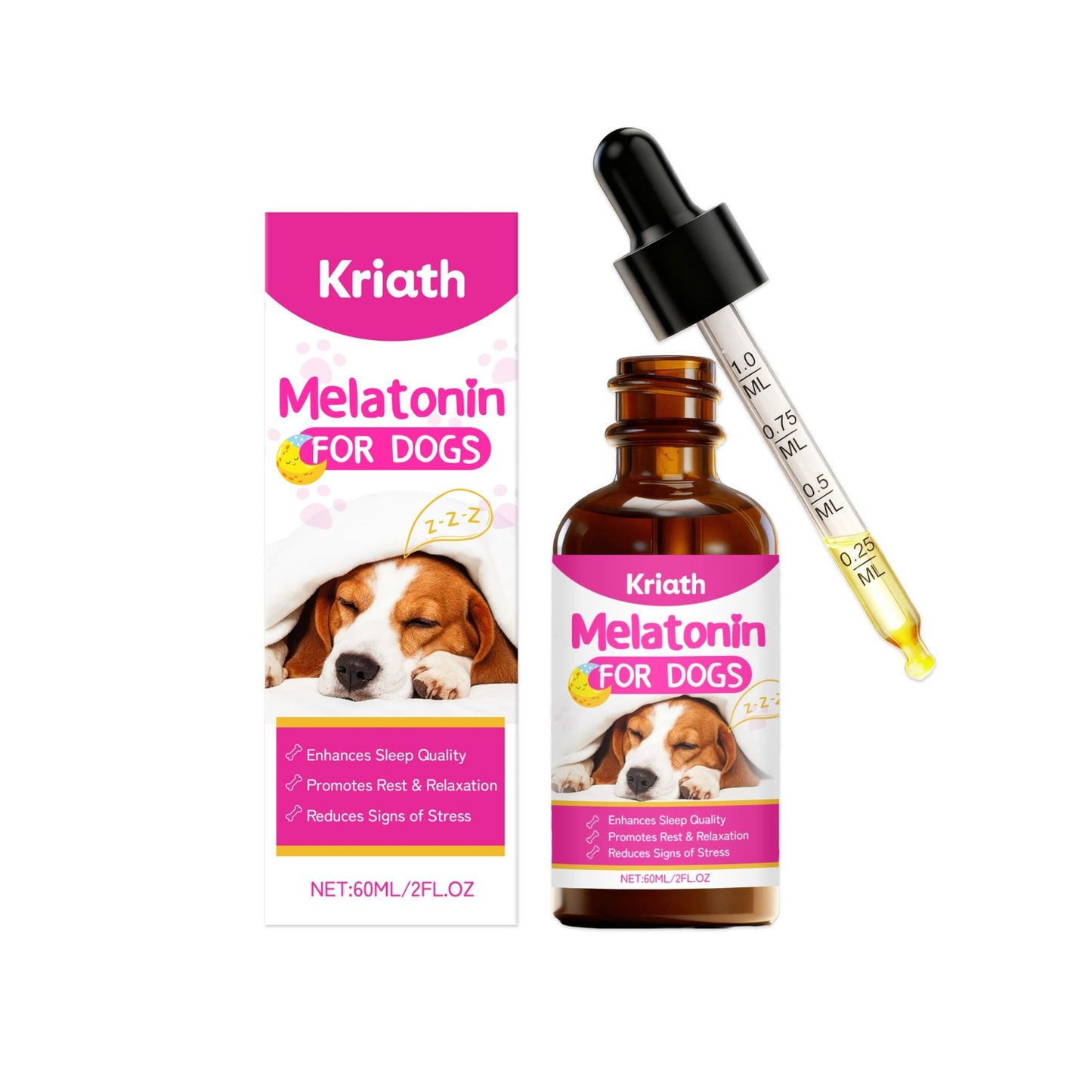 Kriath Calming Wellness Drops for Dogs – Relaxation & Comfort Support