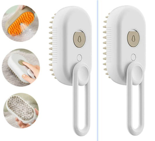 3-in-1 Steam Pet Grooming Brush – Electric Spray Deshedding & Massage Comb for Dogs & Cats