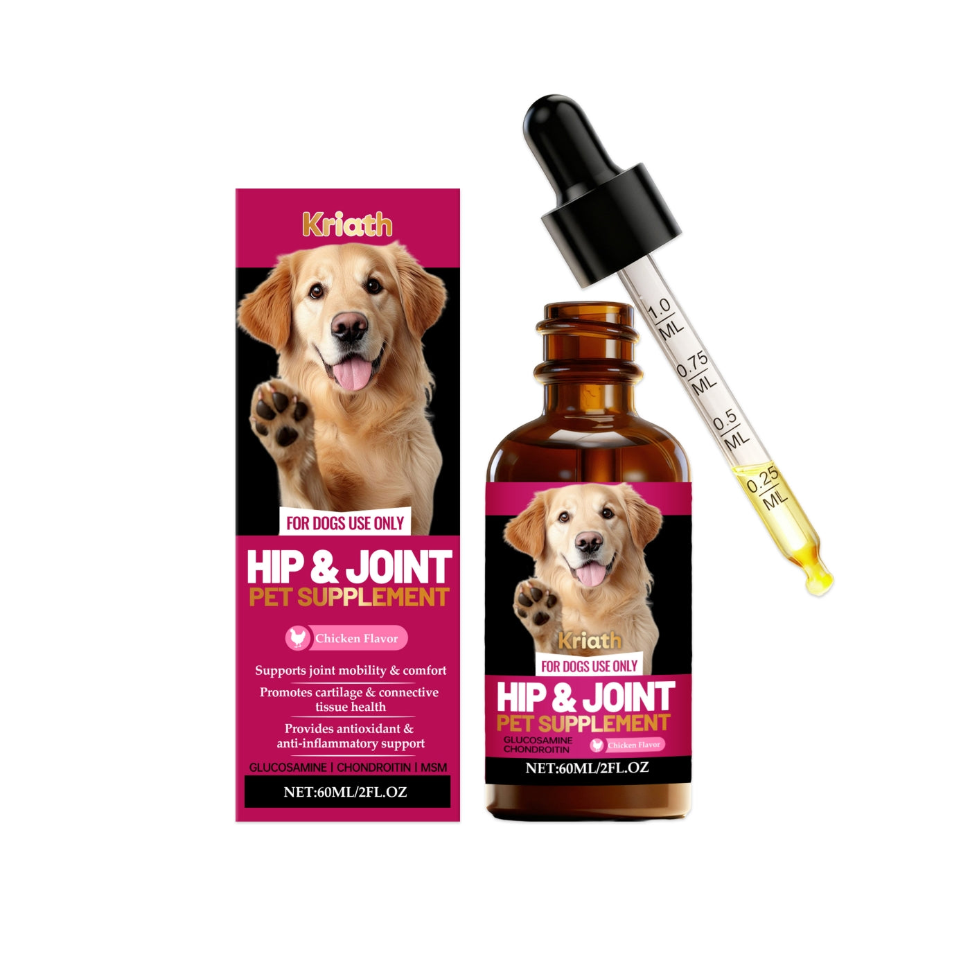 Kriath Hip & Joint Support Supplement for Dogs – Daily Mobility & Comfort Care