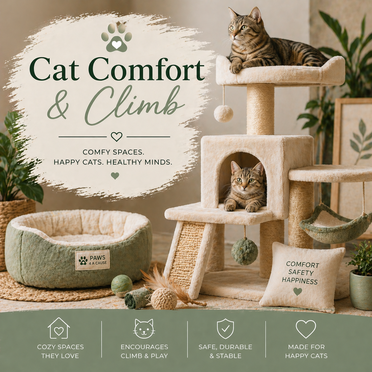 Cat Comfort & Climb 🐾 🛏️