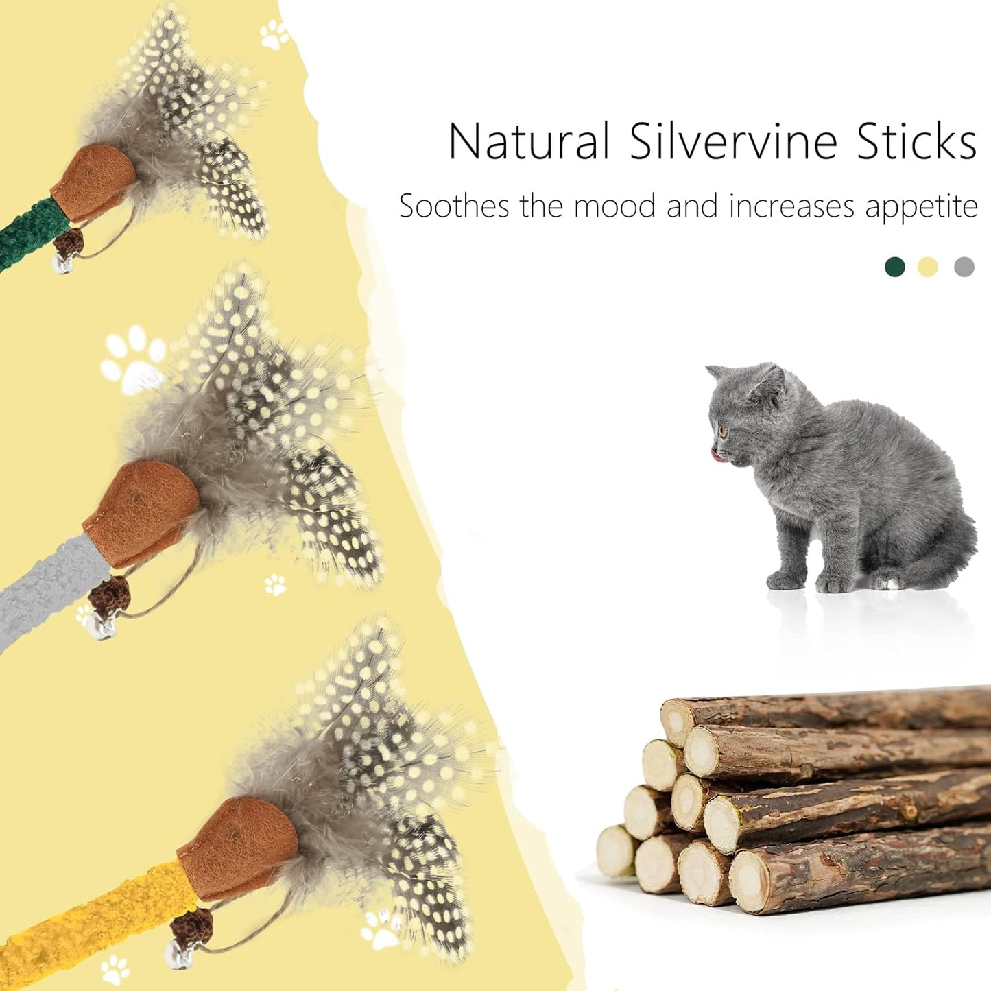 Catnip Chew Toys With Feather For Cats