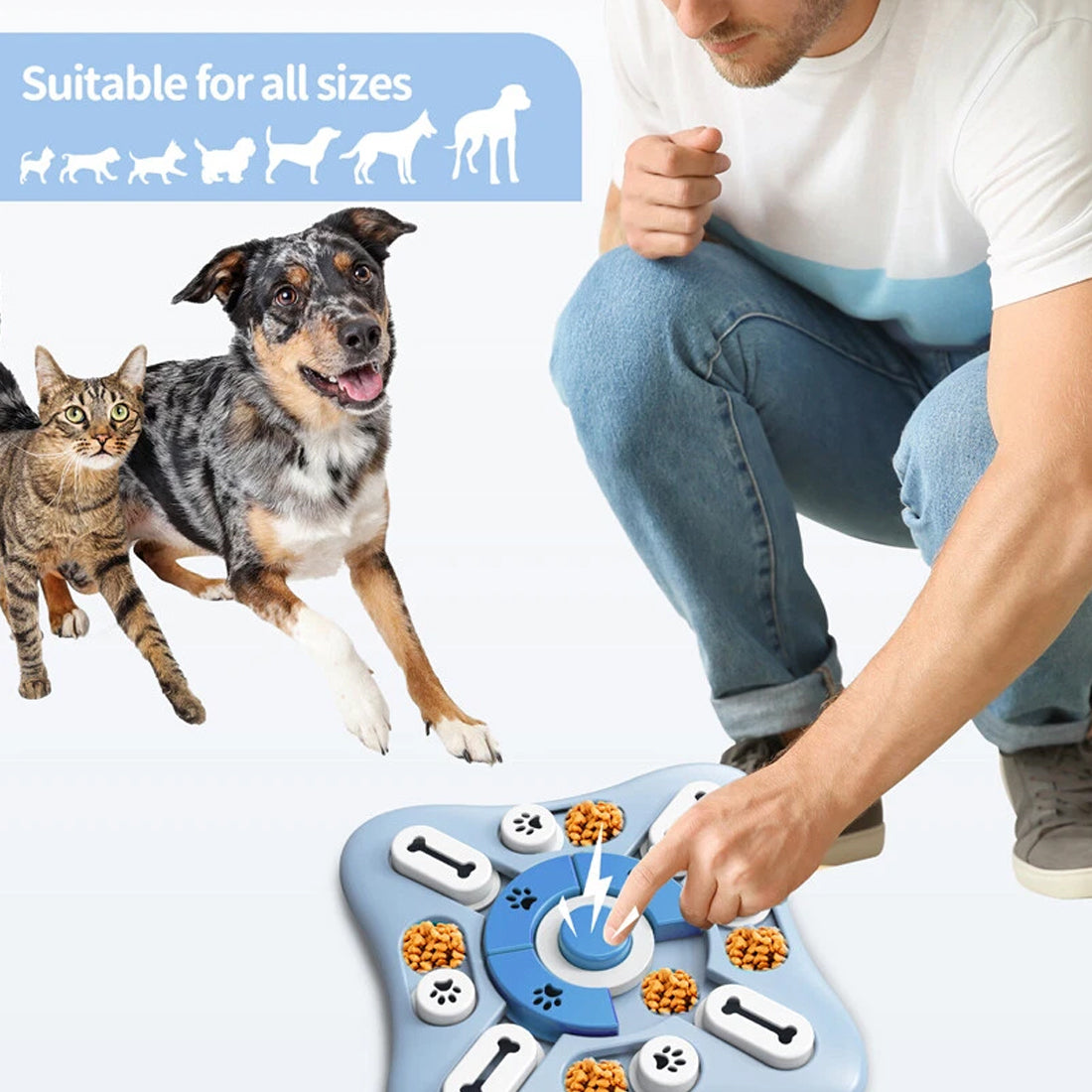 Dog Interactive Puzzle Toy – IQ Training & Treat Dispenser Mental Stimulation Game