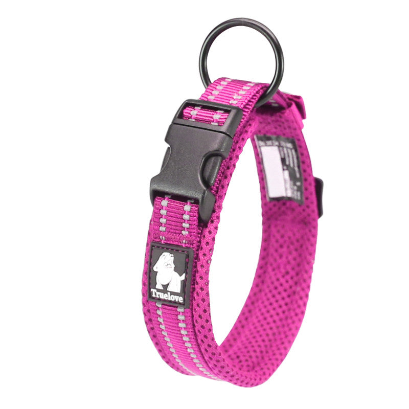 Reflective 3M Soft Padded Dog Collar – Breathable Nylon Safety Collar for Dogs