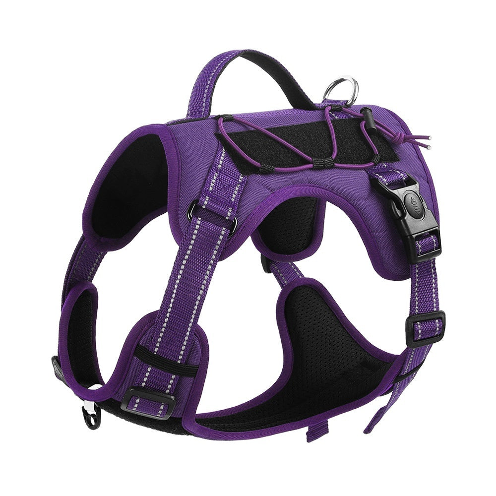Heavy-Duty Dog Harness with Hand-Held Safety Rope – Anti-Escape Pet Walking Lead