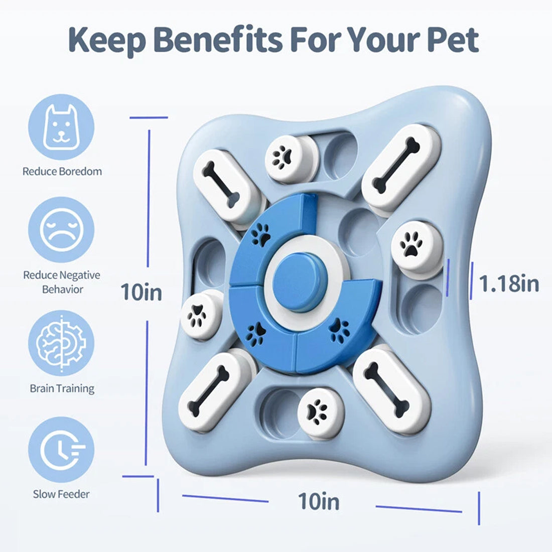 Dog Interactive Puzzle Toy – IQ Training & Treat Dispenser Mental Stimulation Game