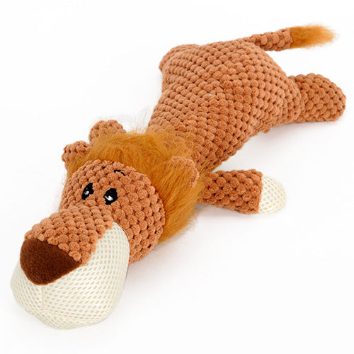 Plush Bite-Resistant Dog Toy – Soft Interactive Chew Toy (28cm Animals)