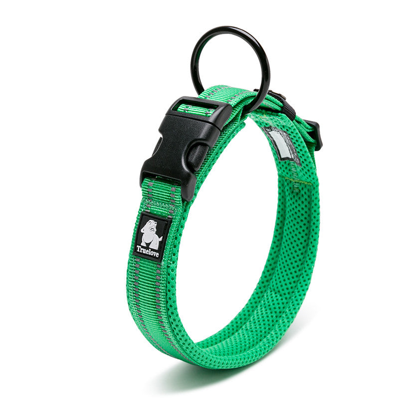 Reflective 3M Soft Padded Dog Collar – Breathable Nylon Safety Collar for Dogs