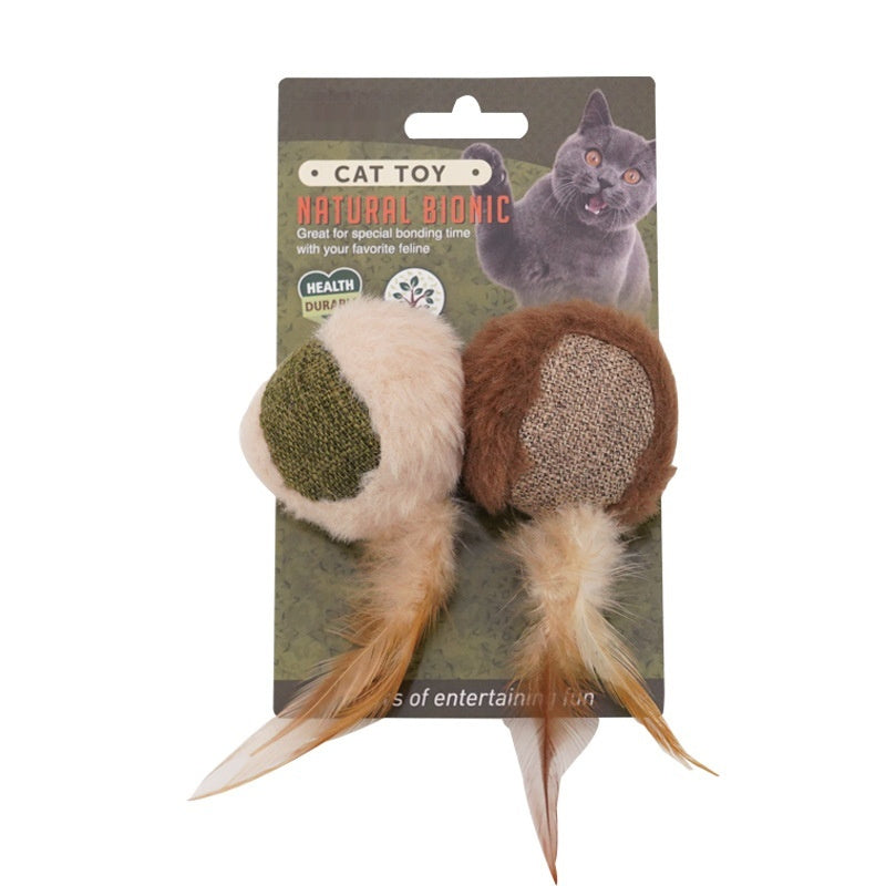 Catnip Feather or bird Teething Stick For Cats & Kittens