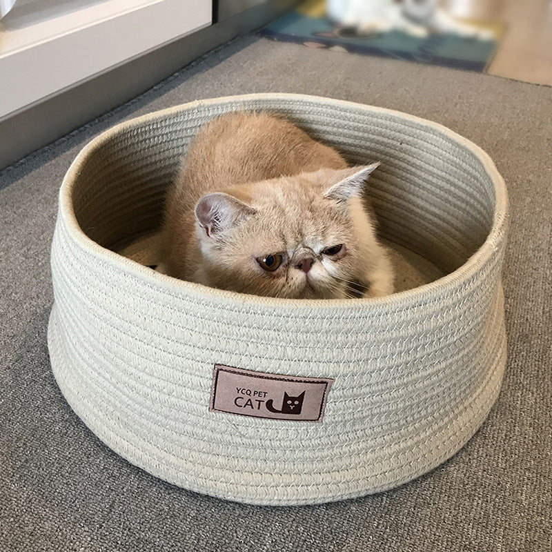 Handmade Cotton Rope Cat Bed