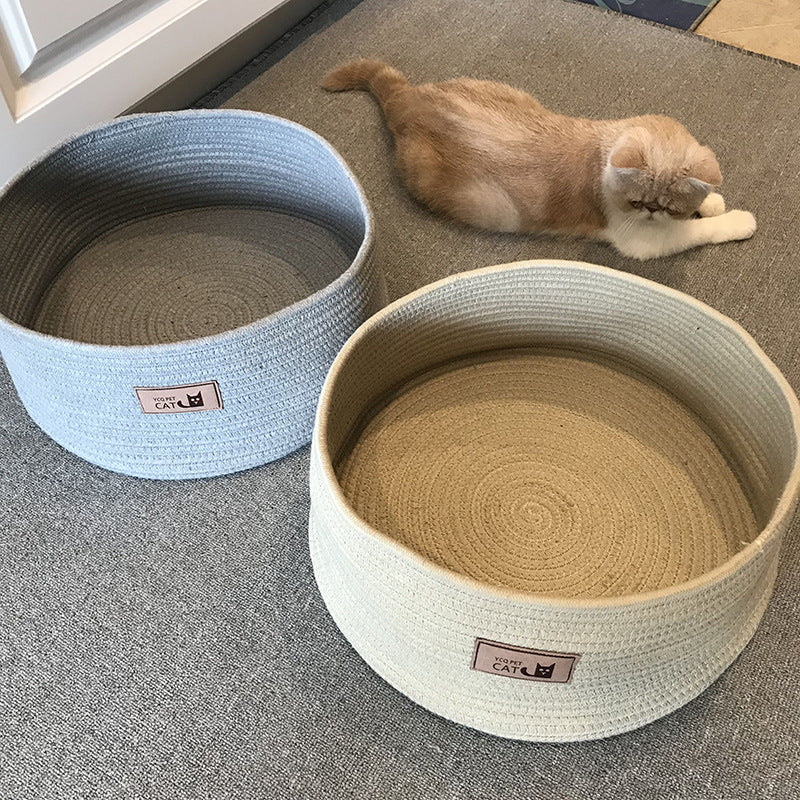Handmade Cotton Rope Cat Bed