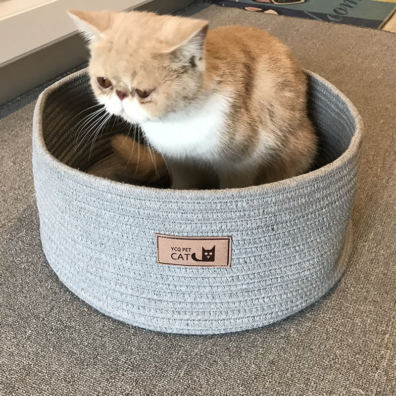 Handmade Cotton Rope Cat Bed