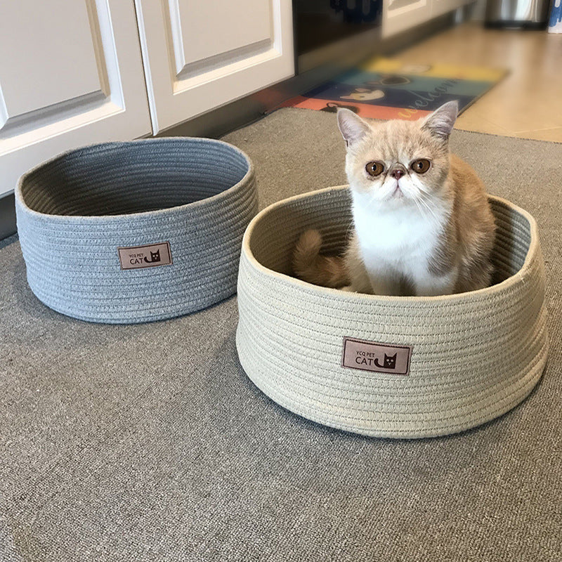 Handmade Cotton Rope Cat Bed