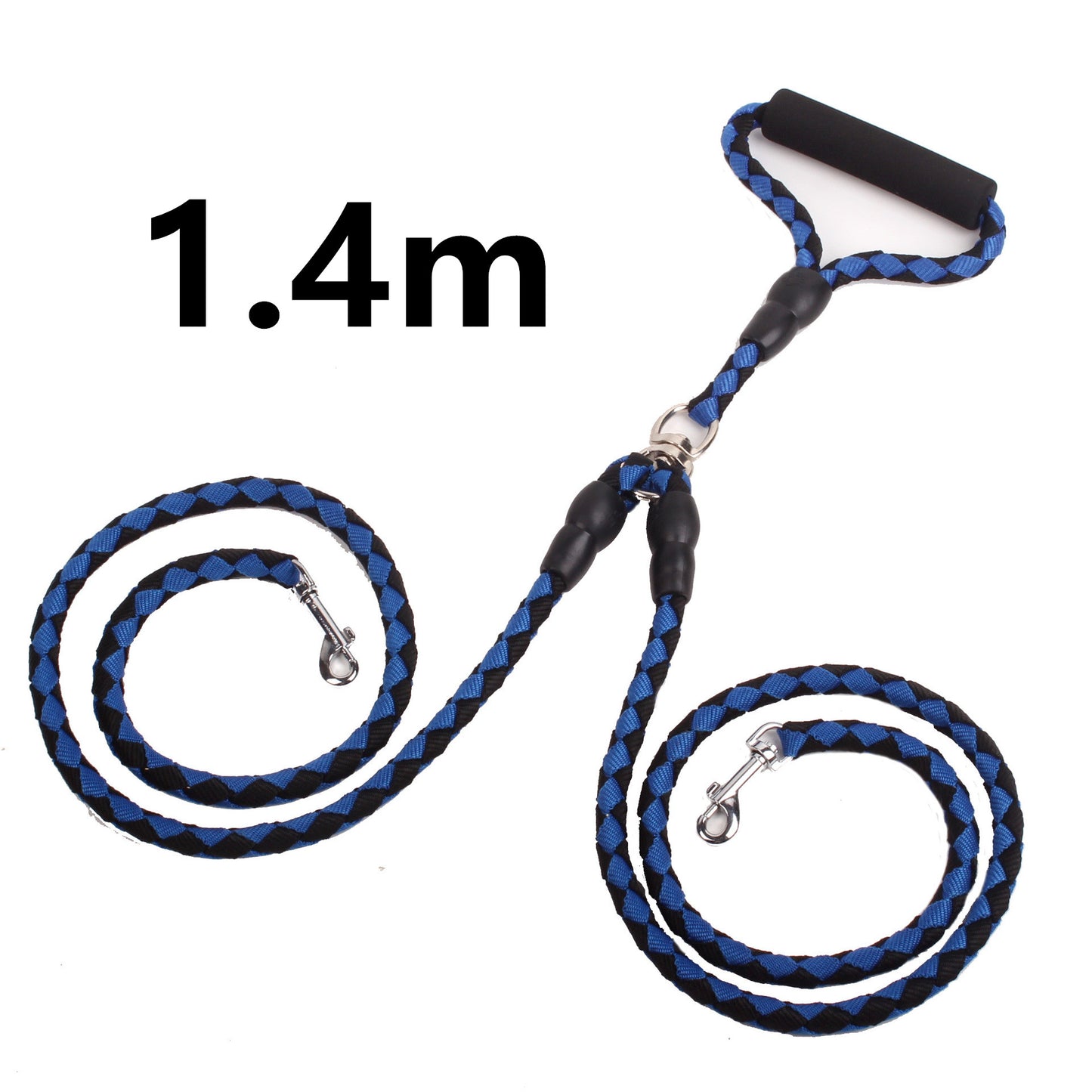 Double-Ended Dog Leash Rope – Heavy Duty Reflective Hands-Free Walking Lead