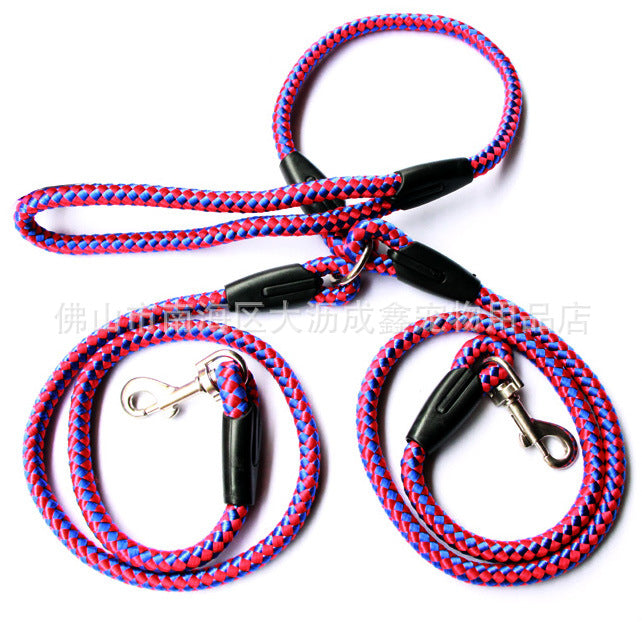Double-Ended Dog Leash Rope – Heavy Duty Reflective Hands-Free Walking Lead