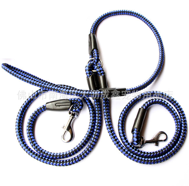 Double-Ended Dog Leash Rope – Heavy Duty Reflective Hands-Free Walking Lead