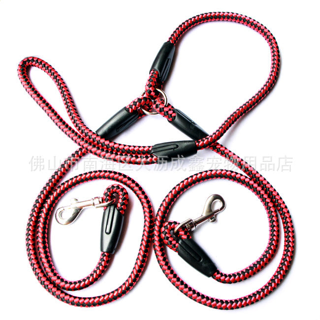 Double-Ended Dog Leash Rope – Heavy Duty Reflective Hands-Free Walking Lead