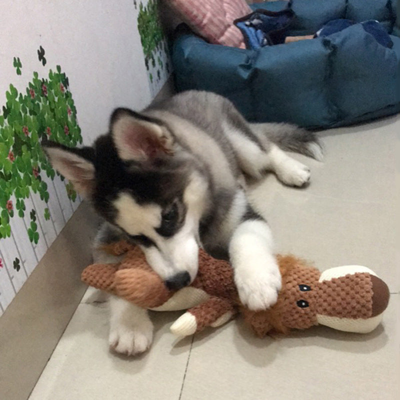 Plush Bite-Resistant Dog Toy – Soft Interactive Chew Toy (28cm Animals)