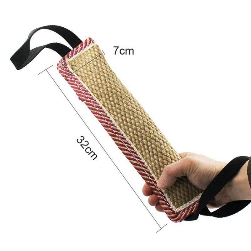 Hemp Dog Training Bite Stick – Durable Jute Tug Toy for Training & Exercise