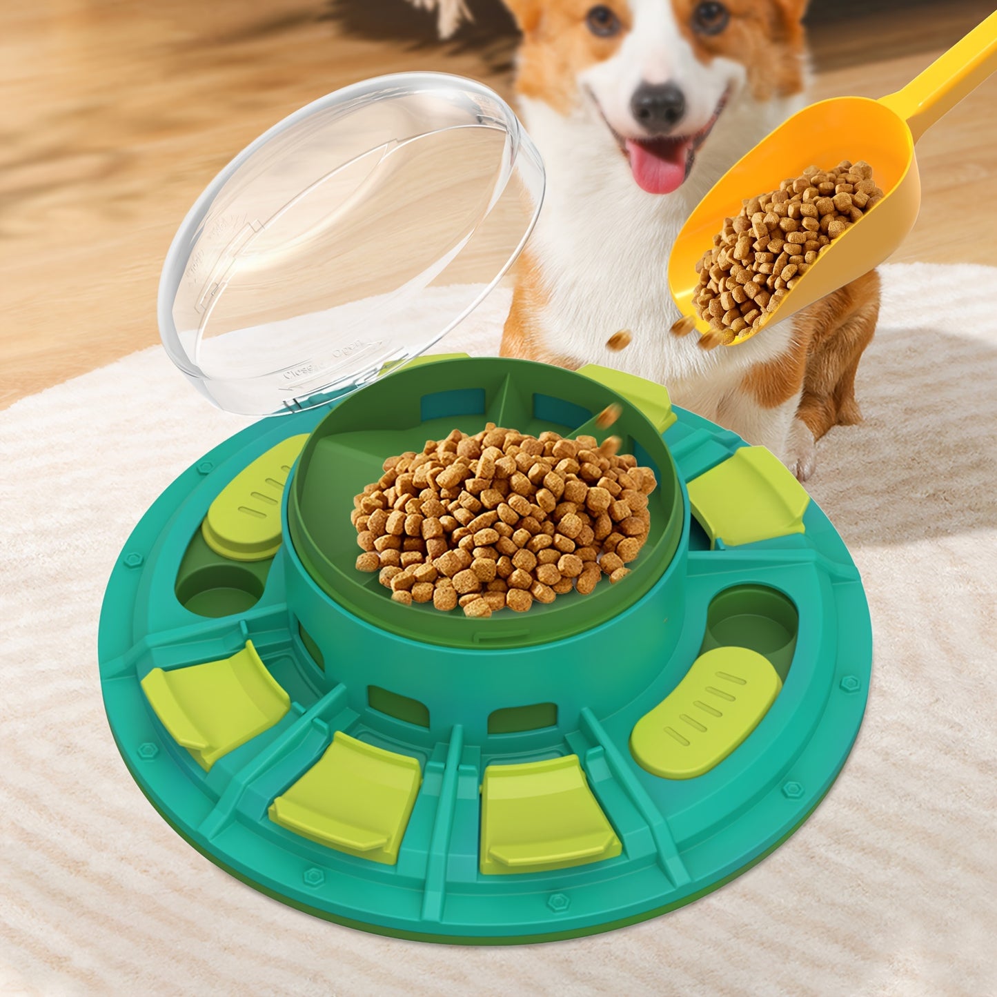 Interactive Dog Puzzle Feeder Toy – IQ Training & Slow Feeding Treat Dispenser