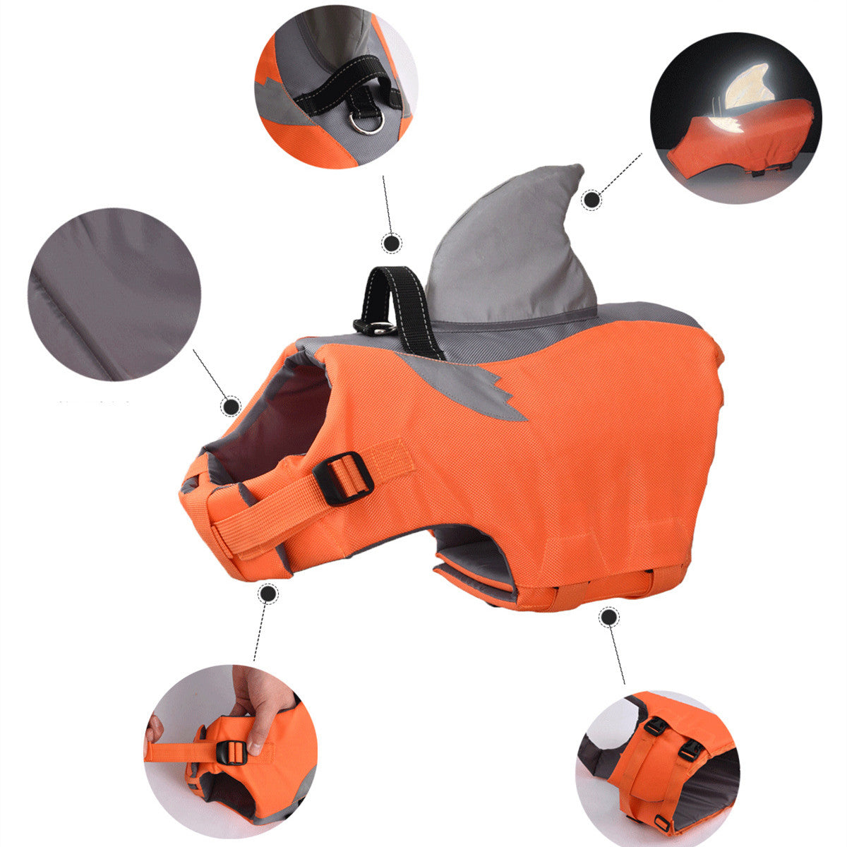 Reflective Dog Life Jacket – Adjustable Pet Swimming Vest with Rescue Handle