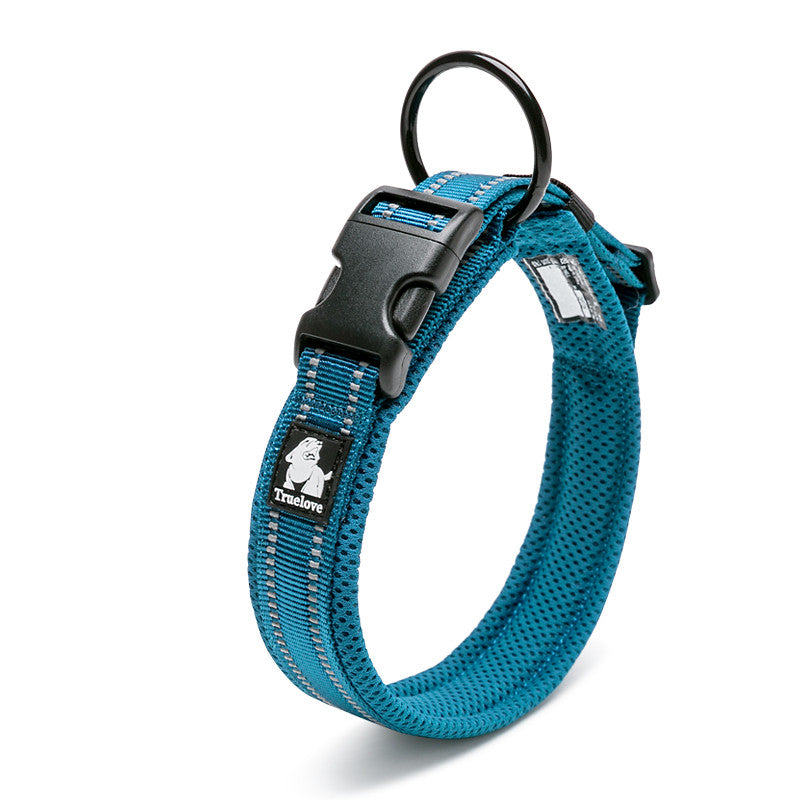 Reflective 3M Soft Padded Dog Collar – Breathable Nylon Safety Collar for Dogs