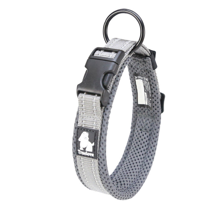 Reflective 3M Soft Padded Dog Collar – Breathable Nylon Safety Collar for Dogs