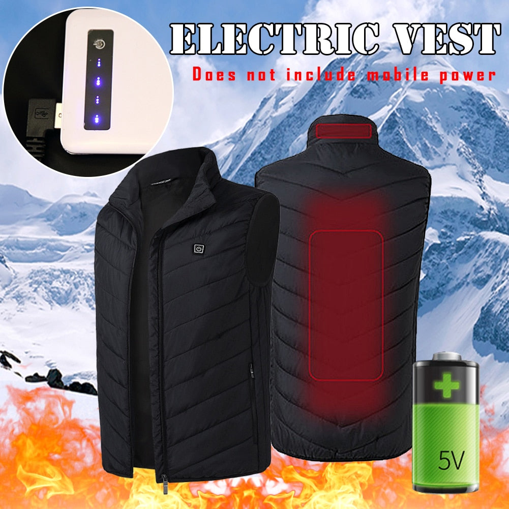 USB Heated Vest – Electric Heated Winter Body Warmer - Multiple Sizes