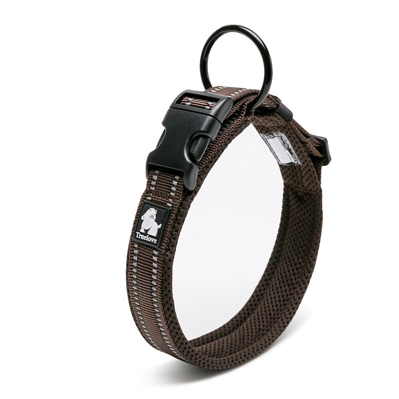 Reflective 3M Soft Padded Dog Collar – Breathable Nylon Safety Collar for Dogs