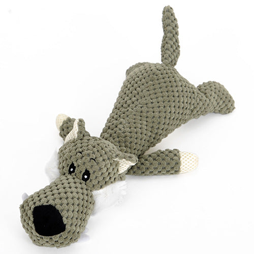 Plush Bite-Resistant Dog Toy – Soft Interactive Chew Toy (28cm Animals)