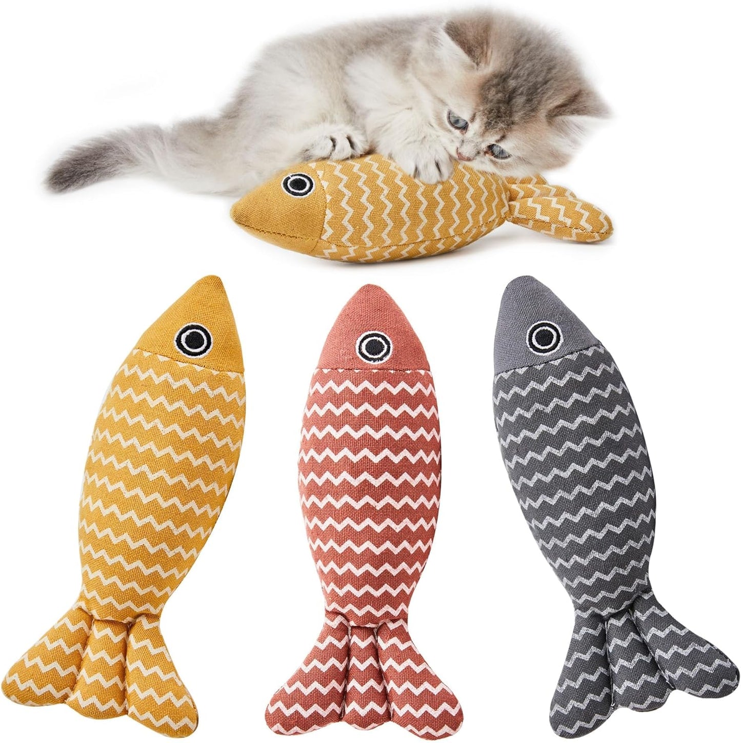 Hemp Cloth Catnip Toy Fish for Cats & Kittens