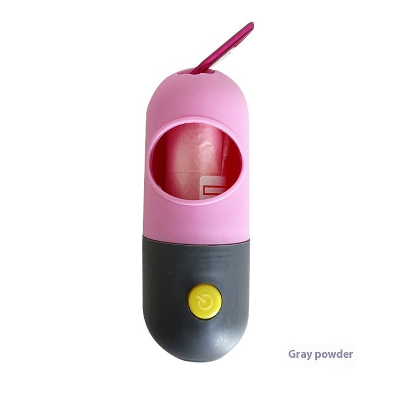Portable Dog Waste Bag Dispenser – Leak-Proof Poop Bag Holder with Night-Use Design