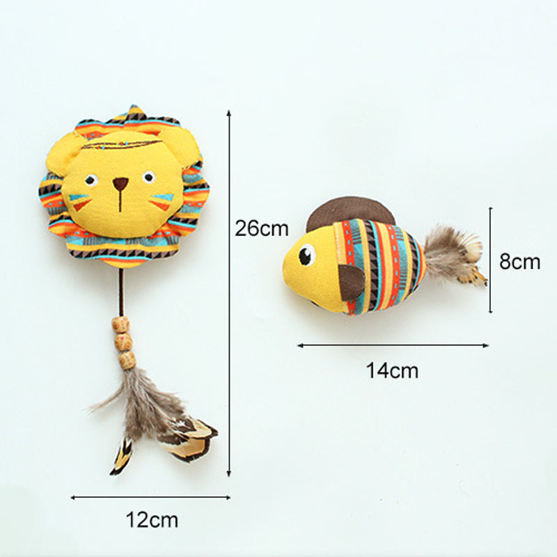 Bite Resistant Catnip Jungle Animal Toys for Cats & Kittens.