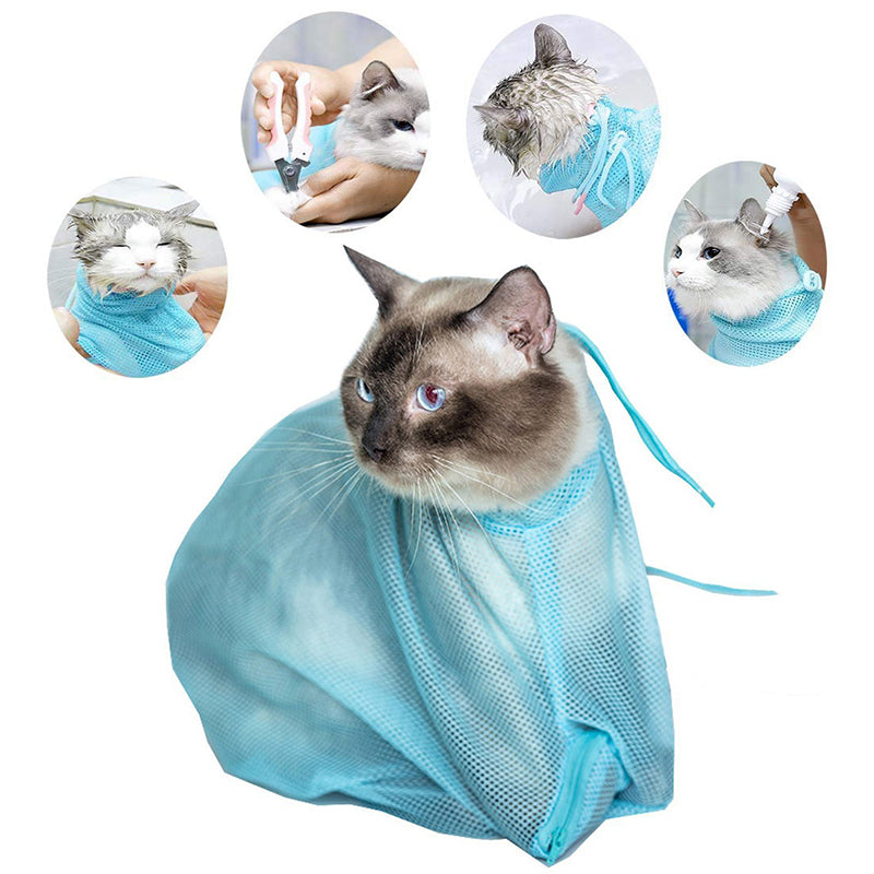Cat Grooming & Bathing Bag – Breathable Mesh Restraint Bag for Safe Care