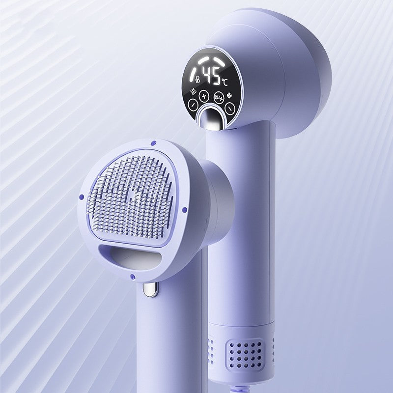 Smart Pet Hair Dryer & Grooming Comb – Low Noise 2-in-1 Dog & Cat Blow Dryer