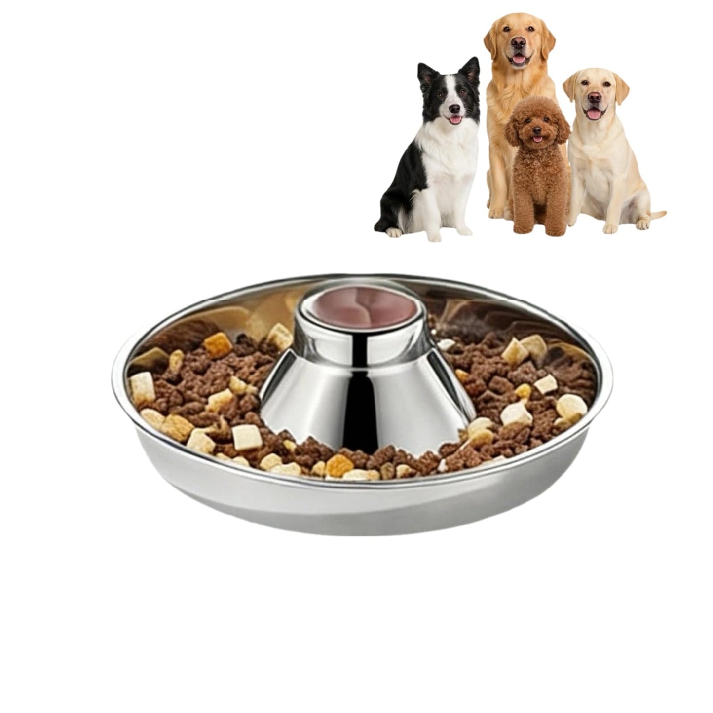 Stainless Steel Puppy Weaning Bowls & Multi-Pet Feeding Dishes