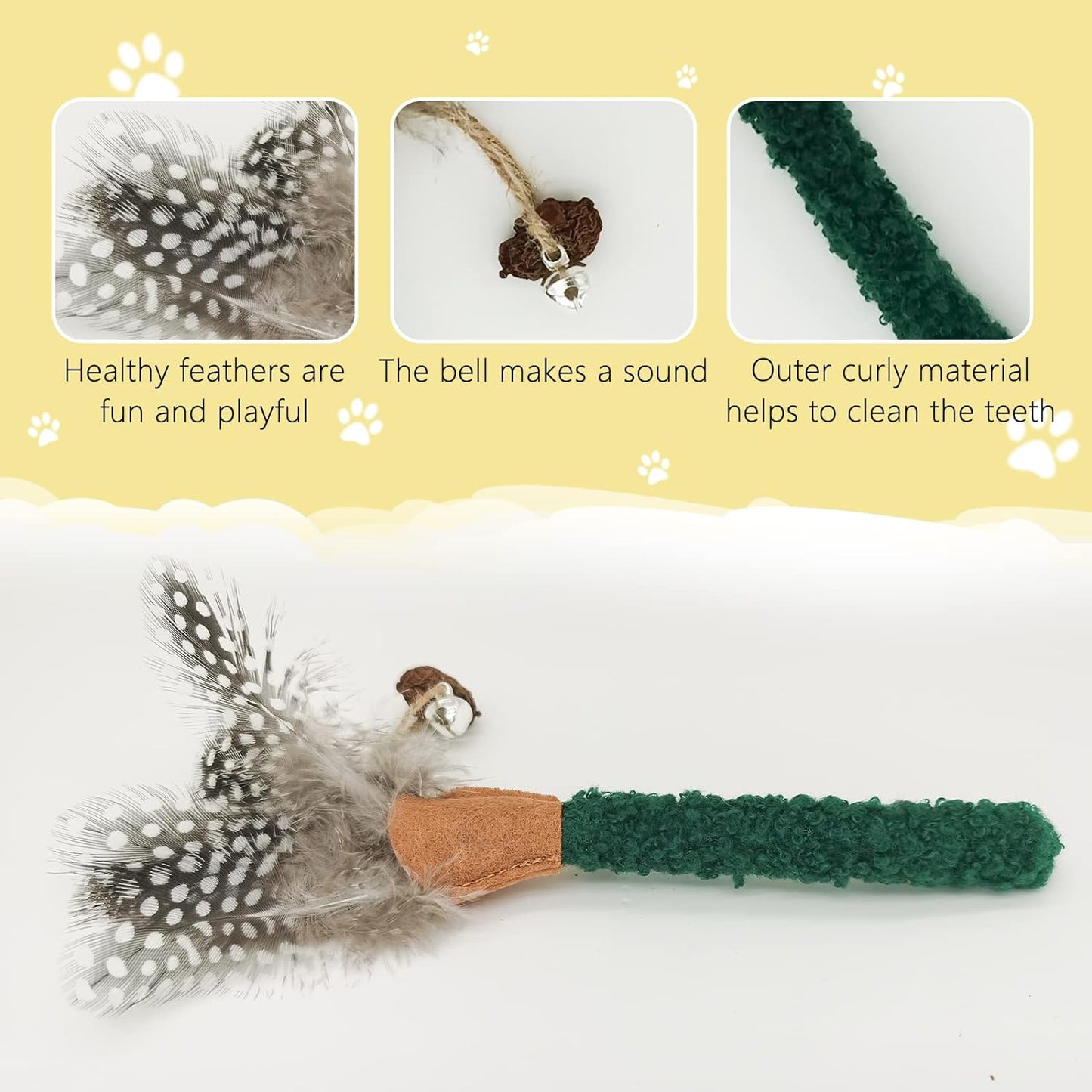 Catnip Chew Toys With Feather For Cats