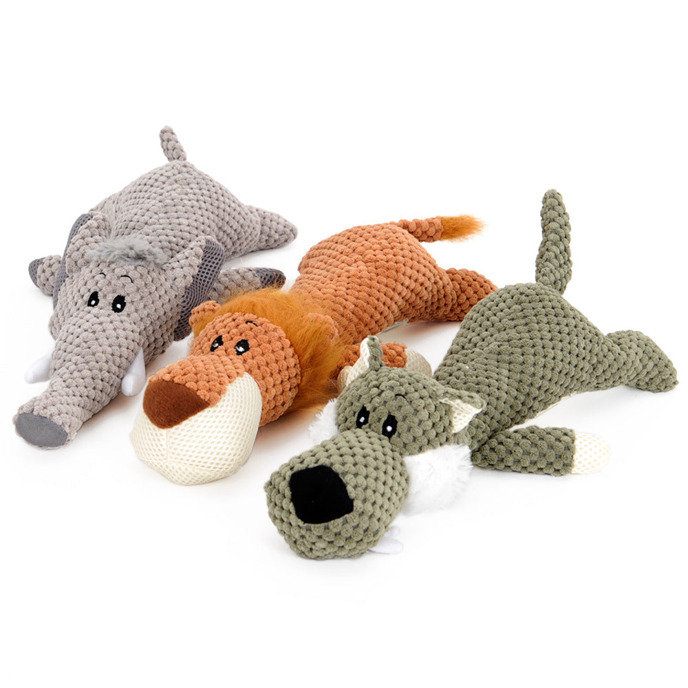 Plush Bite-Resistant Dog Toy – Soft Interactive Chew Toy (28cm Animals)