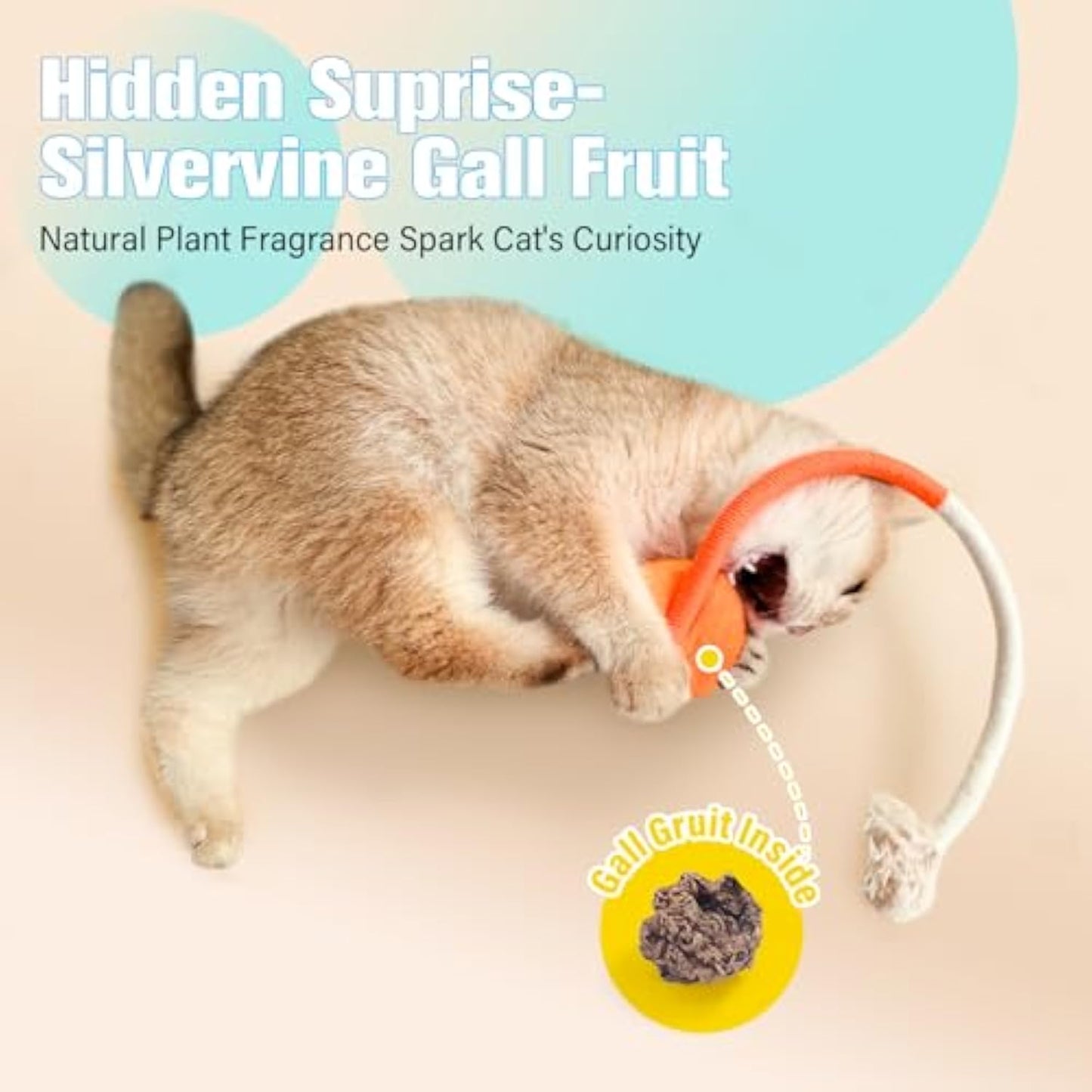 Sisal Rope Cat Chew Toys with Catnip & Silvervine – Dental & Interactive Indoor Cat Toys