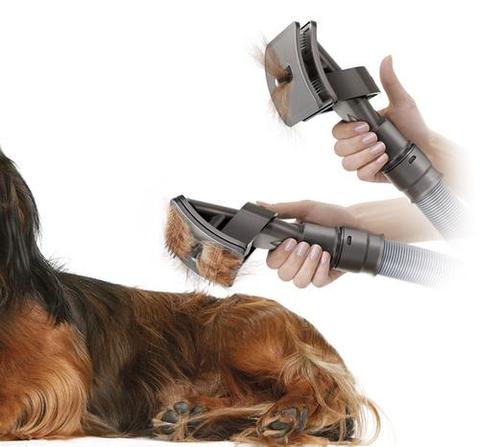 Pet Grooming Brush Vacuum Attachment – Shedding & Hair Removal Tool for Dogs & Cats