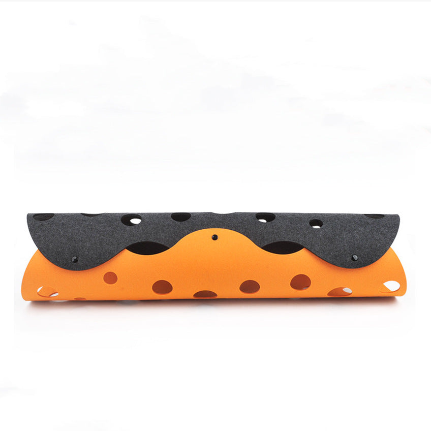 Collapsible Cat Tunnel Toy – Interactive Felt Play Tube with Pom-Pom Design
