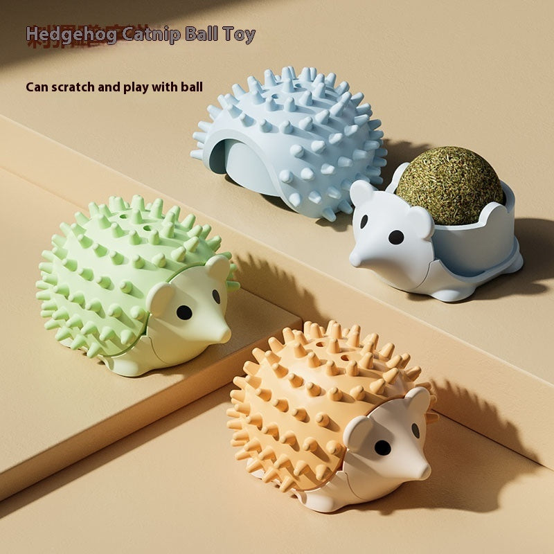 Hedgehog Scratching &  Itching Toy & Catnip Ball