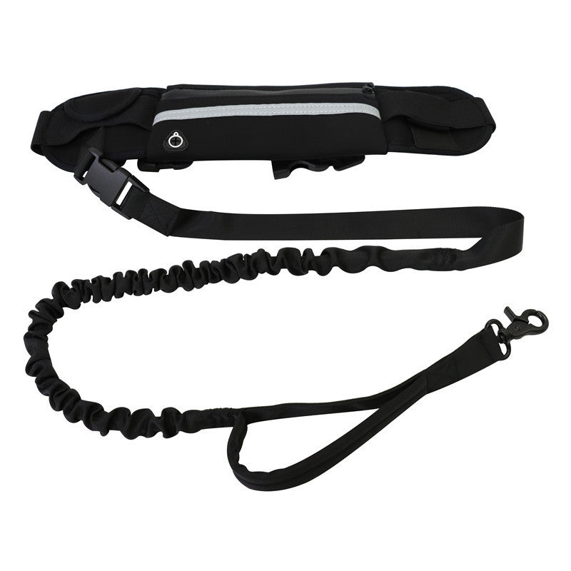 Bungee Hands-Free Dog Lead with Waist Belt & Storage Pouch – Running & Walking Leash
