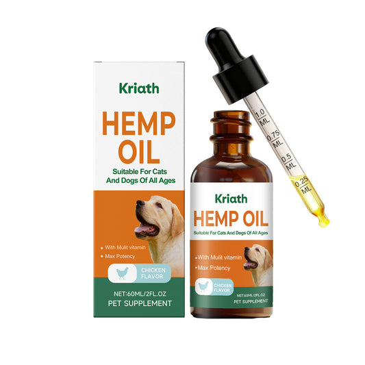 Kriath Hemp Seed Oil Vitality Drops for Cats & Dogs – Daily Wellness Support