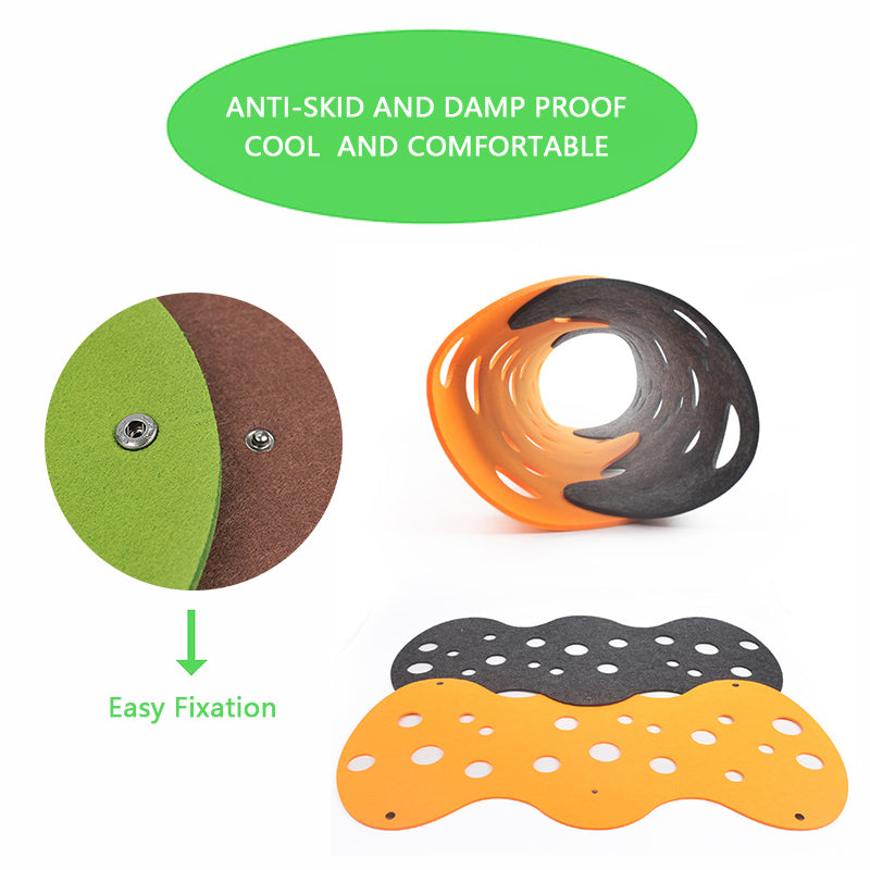 Collapsible Cat Tunnel Toy – Interactive Felt Play Tube with Pom-Pom Design
