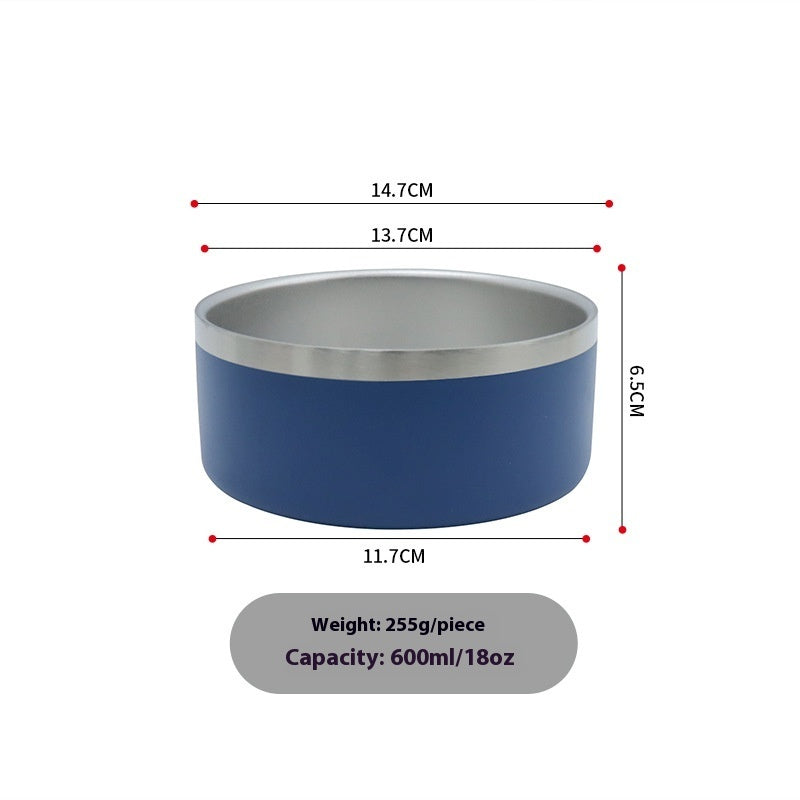 Double-Walled Stainless Steel Cat Bowl – Durable Non-Slip Pet Feeding Dish