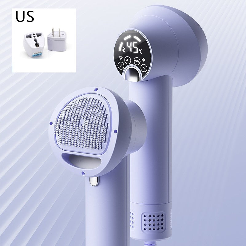 Smart Pet Hair Dryer & Grooming Comb – Low Noise 2-in-1 Dog & Cat Blow Dryer