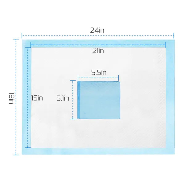 50 Pack Super Absorbent Puppy Training Pads 24x18 – Quick Dry Leak-Proof Pet Toilet Pads