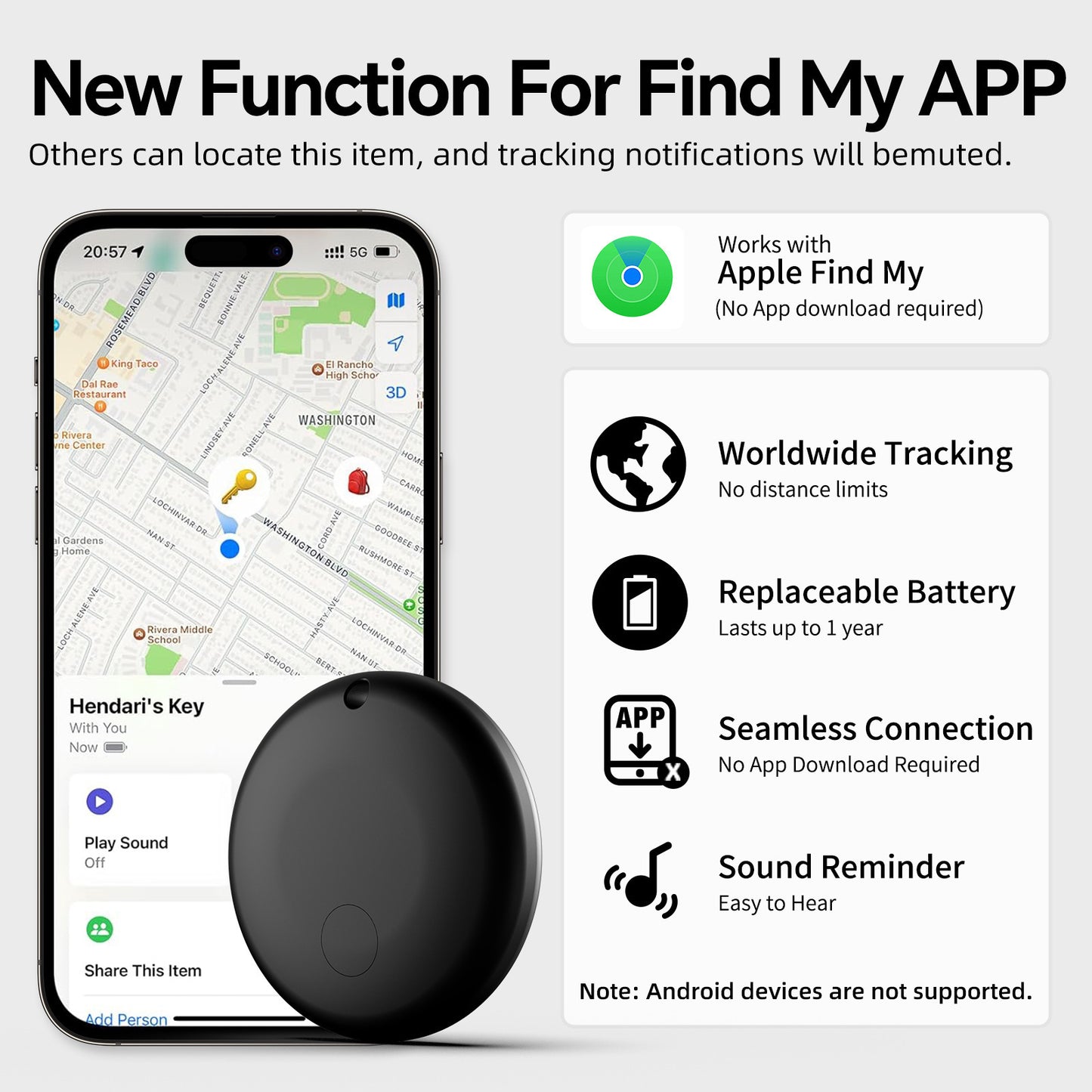 Mini GPS Key Finder Tracker – USB Anti-Loss Smart Locator for Keys, Bags & Pets