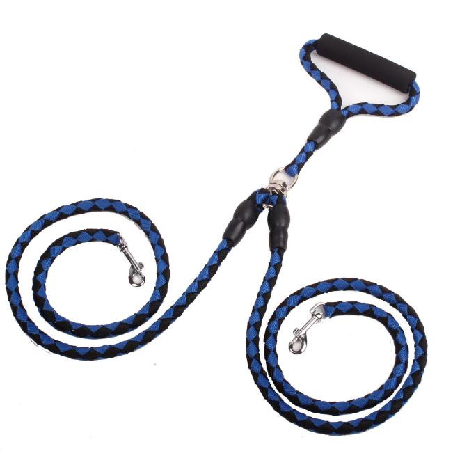 Double-Ended Dog Leash Rope – Heavy Duty Reflective Hands-Free Walking Lead